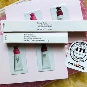 Glossier Boy Brow & Brow Flick in Blond + samples